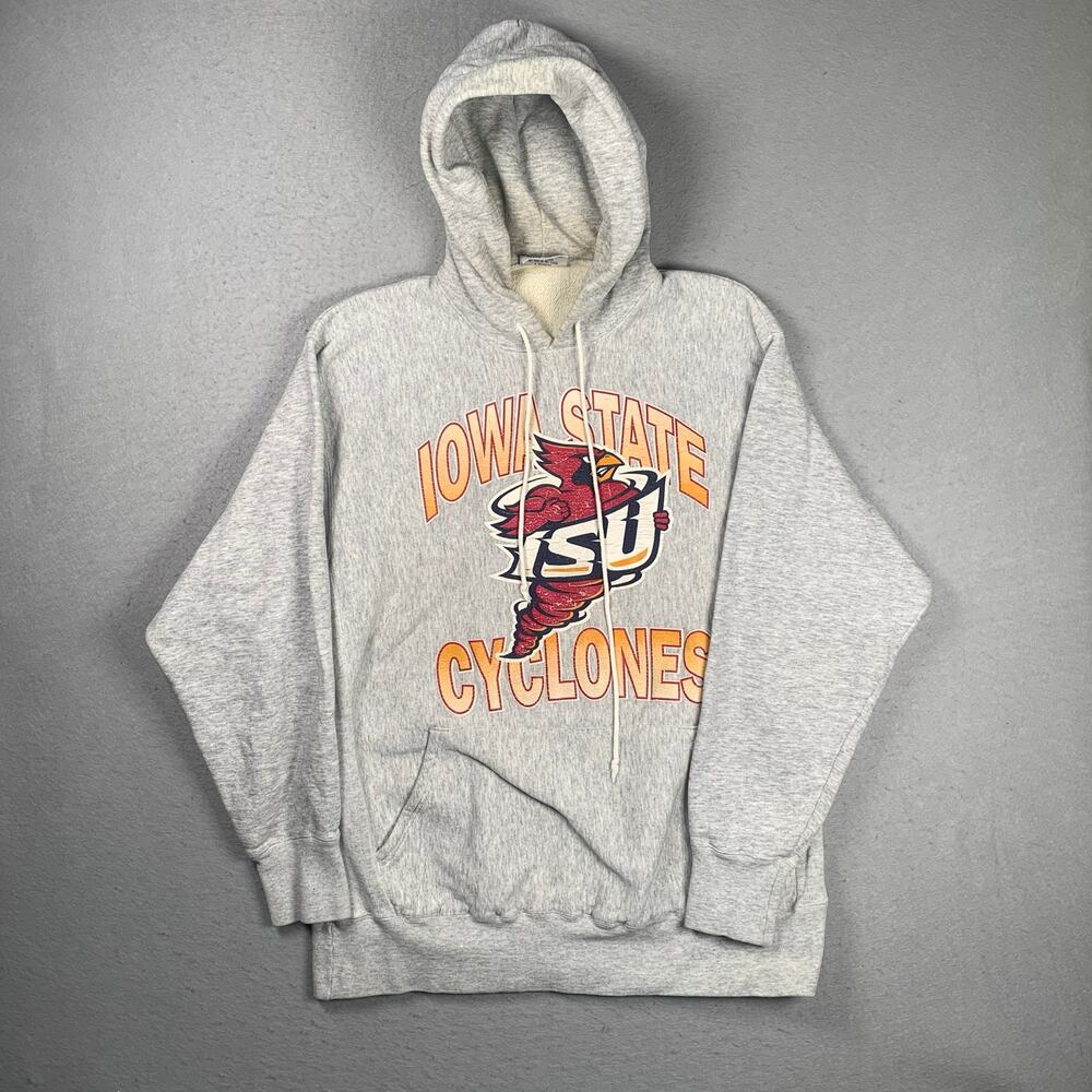 Vintage Iowa State University Hoodie Mens XL Pullover Sweatshirt ISU Cyclones